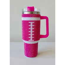 Load image into Gallery viewer, 40 oz Tumbler - Football Pink