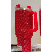 Load image into Gallery viewer, 40 oz Tumbler - Red Rhinestones