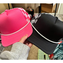 Load image into Gallery viewer, Checkered Trucker Hat - Hats &amp; Hair Accessories