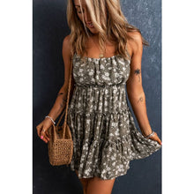 Load image into Gallery viewer, LDC Tie Straps Frilly Tiered Short Floral Dress