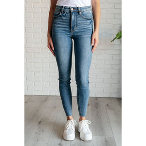 Nicole Tummy Control Skinny Jeans in Vintage Wash - Denim