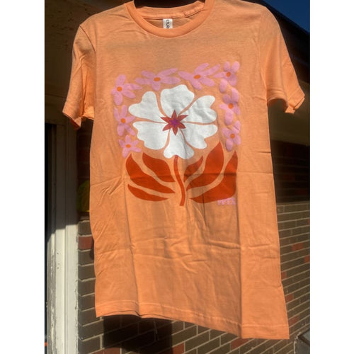 Orange Flower Tee - Tops