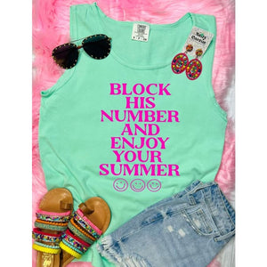 PRE - ORDER Summer Tanks - Block His Number / Small