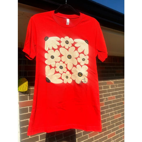 Red Poppy Tee - Tops