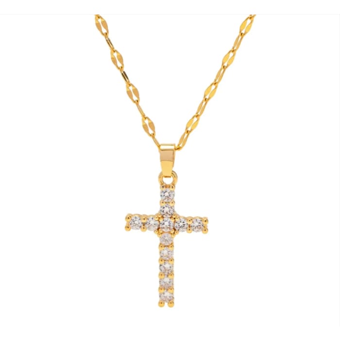 Sparkle Cross Necklace - Jewelry