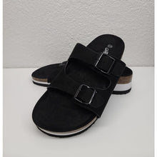Load image into Gallery viewer, Suade Double Strap Buckle Sandal - Shoes &amp; Belts