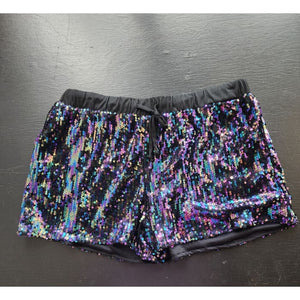 VIP Sequin Drawstring Shorts - Bottoms