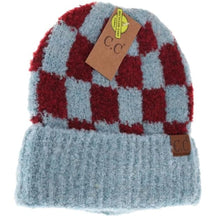 Load image into Gallery viewer, Boucle Checkered Patterned C.C Beanie - Hats &amp; Hair Accessories