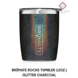 Brumate Rocks Tumbler - Pre-Order Glitter Charcoal - Brumate Rocks Tumbler