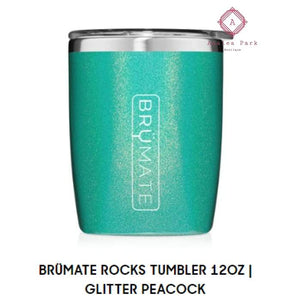 Brumate Rocks Tumbler - Pre-Order Glitter Peacock - Brumate Rocks Tumbler