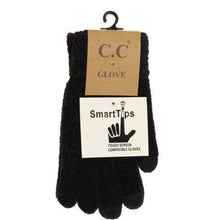 Load image into Gallery viewer, Chenille Glove - Black - Gloves