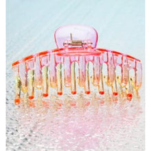 Load image into Gallery viewer, Clear Ombre Hair Claw Clip - Hot Pink - Hats &amp; Hair Accessories