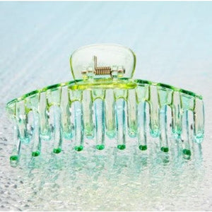 Clear Ombre Hair Claw Clip - Lime - Hats & Hair Accessories