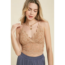 Load image into Gallery viewer, Sheer Lace Brami - M / Milk Tea - Top