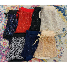 Load image into Gallery viewer, VIP Sequin Drawstring Shorts - Bottoms