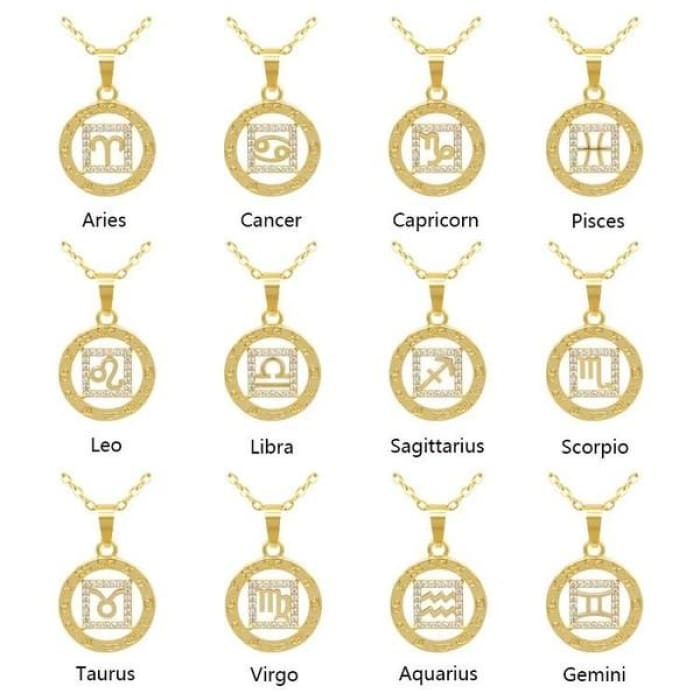 Zodiac Pendant Necklace - Accessories